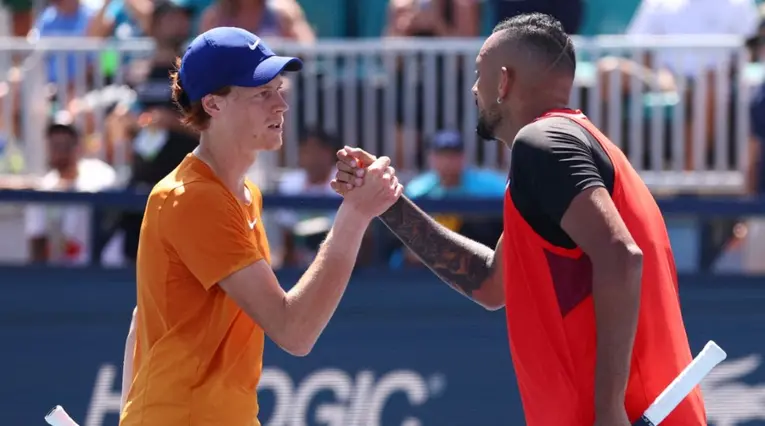 Jannik Sinner y Nick Kyrgios, tenistas