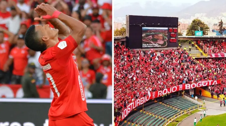 Hinchas de América de Cali en El Campín