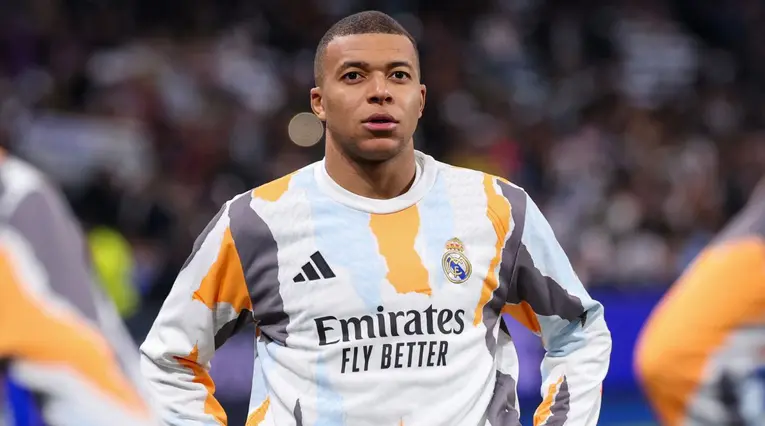 Mbappé con el Real Madrid