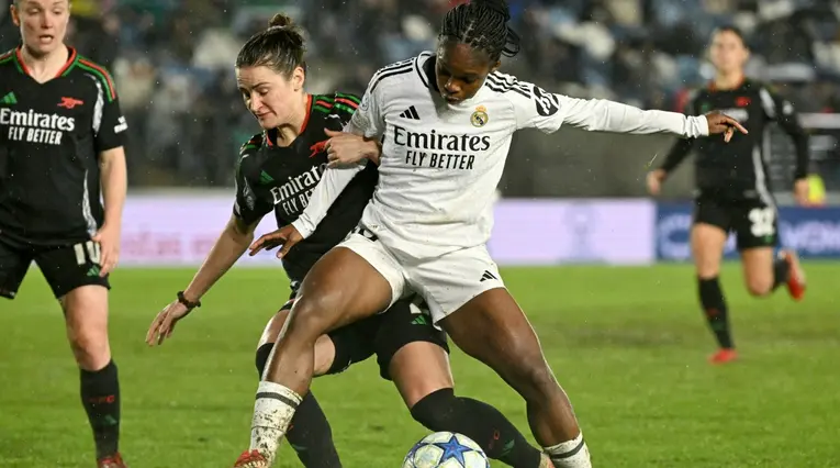 Linda Caicedo con el Real Madrid Femenino vs Arsenal por Champions League