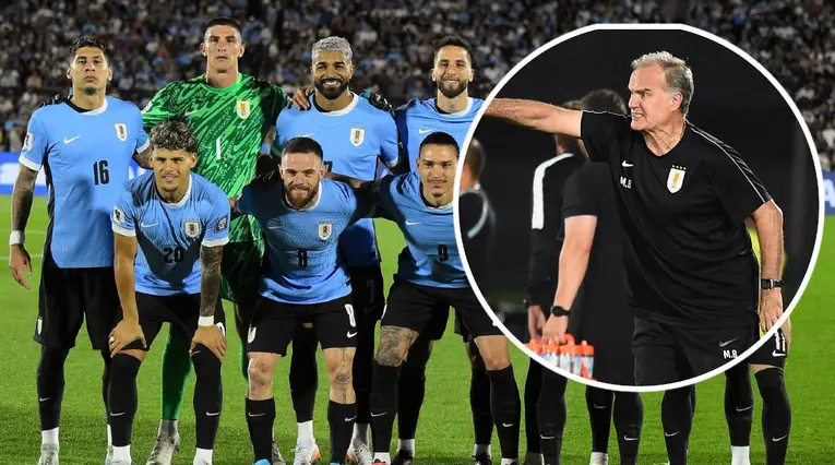 Marcelo Bielsa, técnico de la Selección de Uruguay