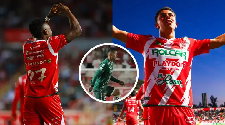 Necaxa vence al club león de James con goles de Cambindo y Rojas