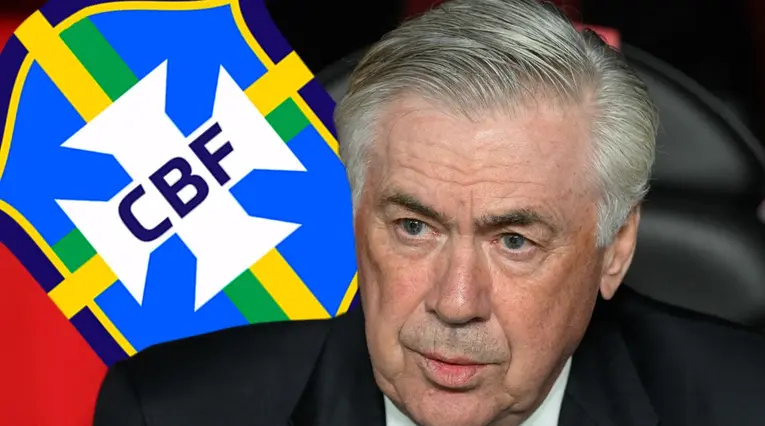 Carlo Ancelotti con la selección de Brasil