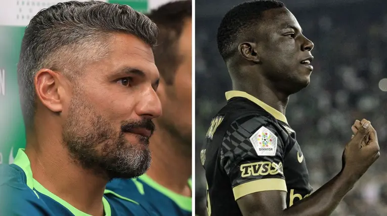 Javier Gandolfi y Marino Hinestroza con Atlético Nacional