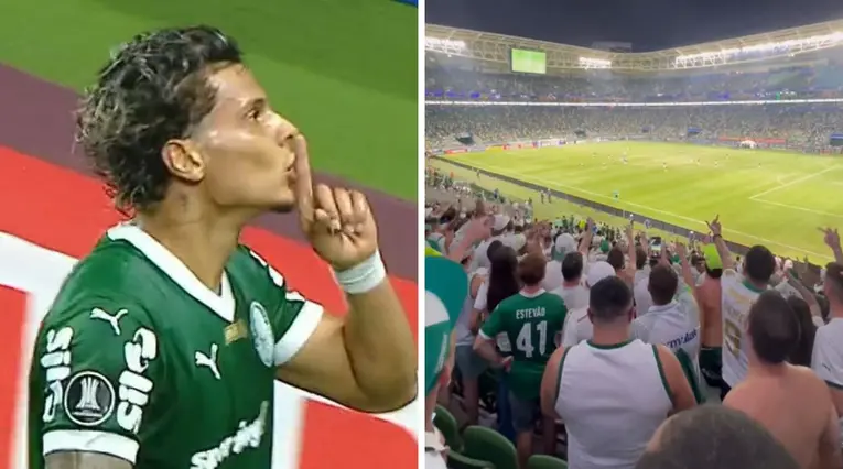 Richard Ríos mando a callar a los hinchas de Palmeiras