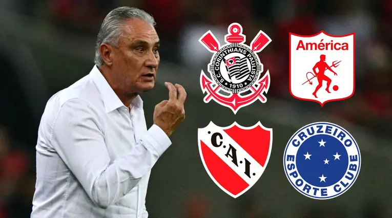 Tite y equipos de la Copa Sudamericana