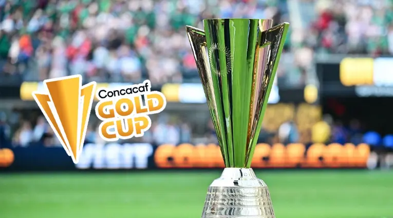 Trofeo y logo de la Copa Oro