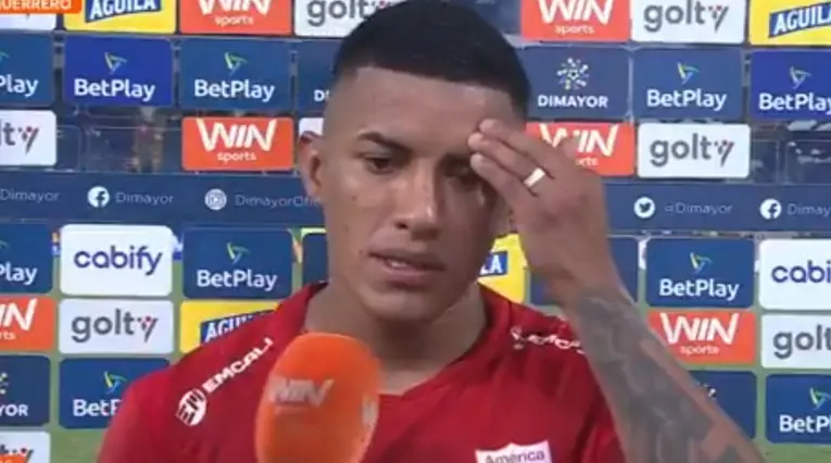 Cristian Barrios fue crítico tras el empate entre América y Millonarios