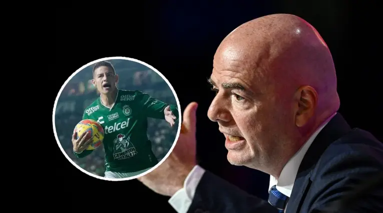 James Rodríguez y Gianni Infantino