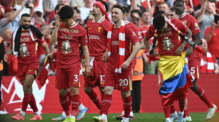 Luis Díaz, campeón con el Liverpool