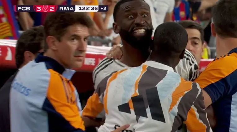 Rudiger habló de la expulsión que sufrió en la final de la Copa del Rey