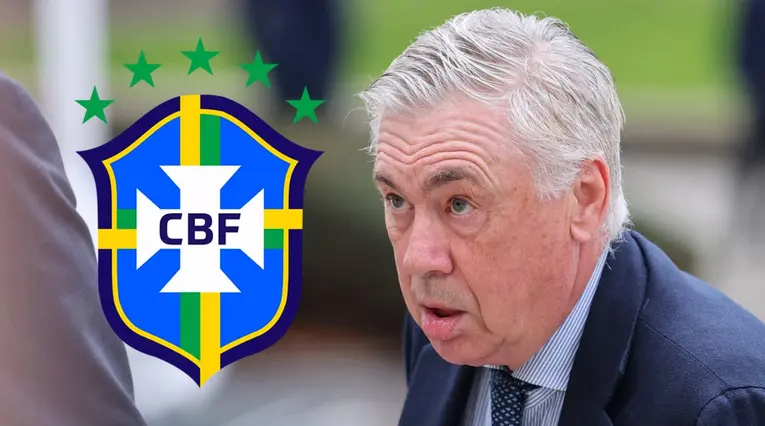 Carlo Ancelotti con la selección de Brasil