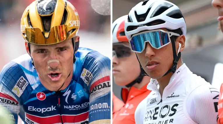 Remco Evenepoel y Egan Bernal, ciclistas del WorldTour