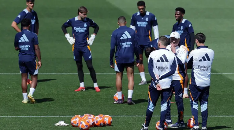 Entrenamiento del Real Madrid antes de enfrentar al Mallorca