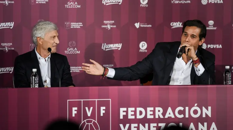 José Néstor Pékerman con la selección de Venezuela