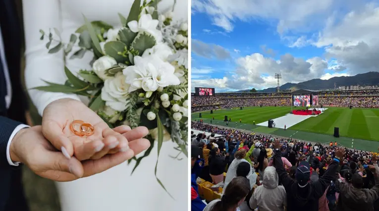 Matrimonio en el estadio El Campín