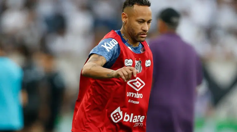 Neymar con el Santos en la Copa do Brasil