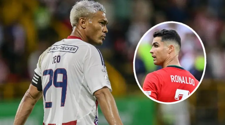 Teófilo Gutiérrez y Cristiano Ronaldo, futbolistas