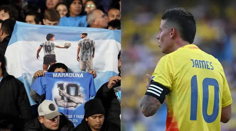 Hinchas de Argentina chiflan himno de Colombia