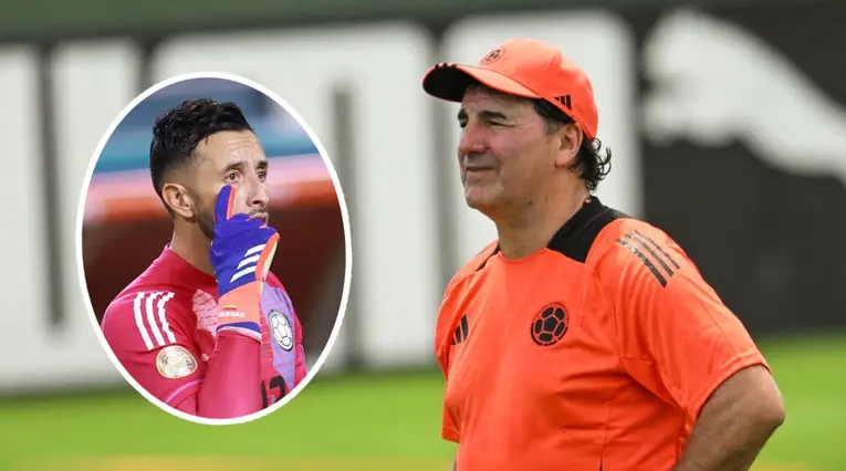 Camilo Vargas y Néstor Lorenzo, arquero y entrenador de fútbol