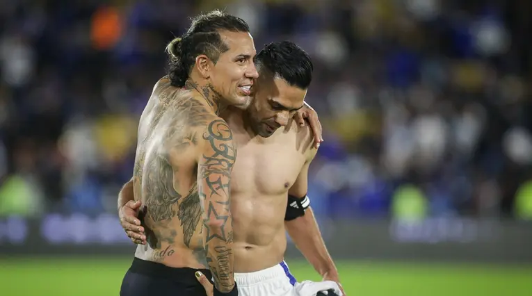 Dayro Moreno y Radamel Falcao, futbolistas colombianos