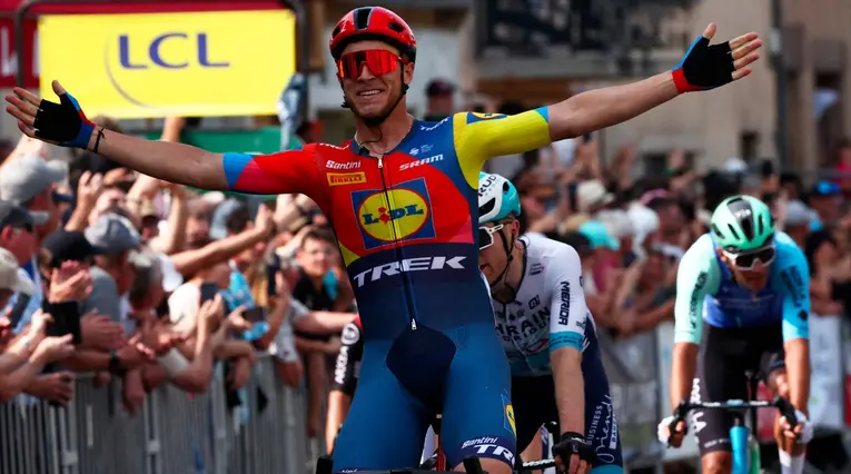 Jonathan Milan, ganador de la etapa 2 del Critérium Dauphiné