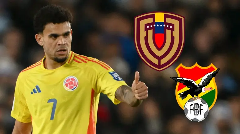 Luis Díaz con la selección de Venezuela y Bolivia
