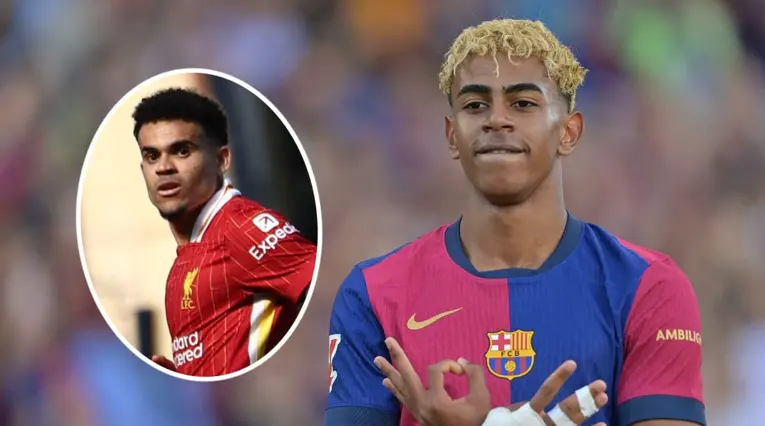 Luis Díaz y Lamine Yamal, futbolistas