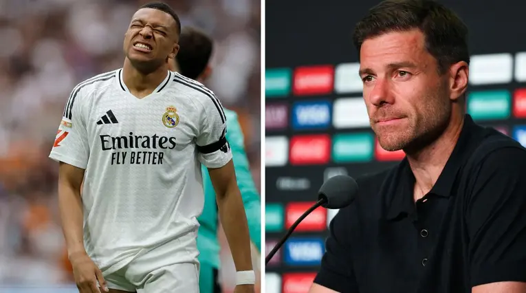Kylian Mbappé y Xabi Alonso en el Real Madrid