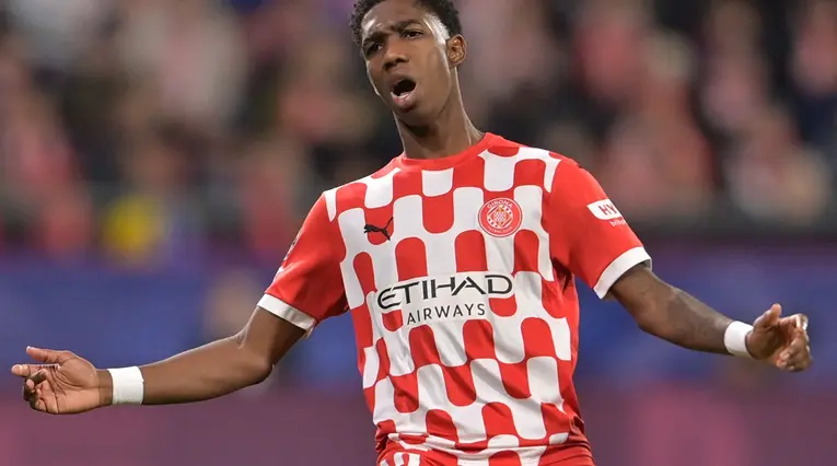 Yaser Asprilla con el Girona de España