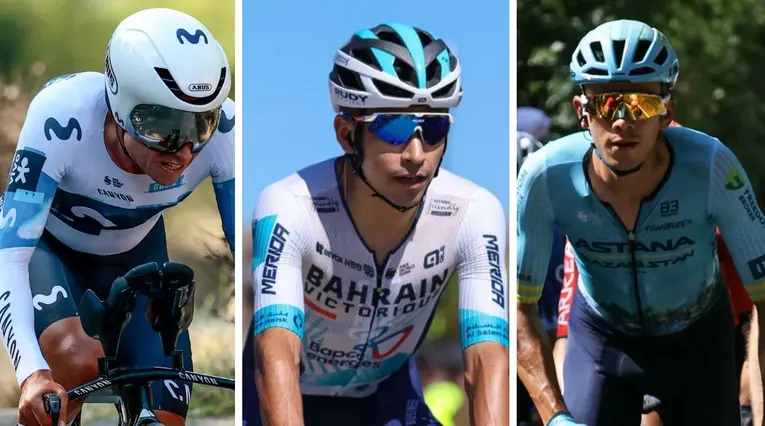 Einer Rubio - Santiago Buitrago - Harold Tejada, ciclistas colombianos