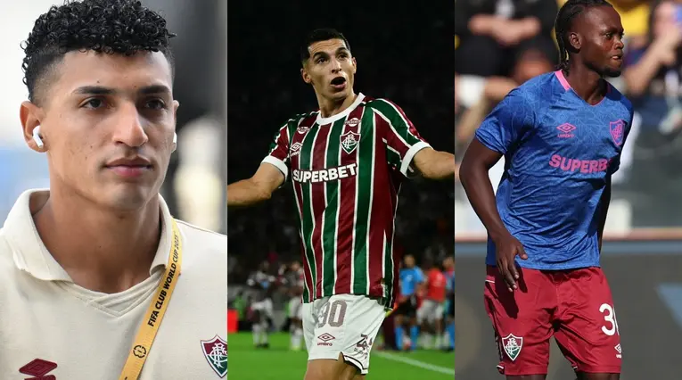 Gabriel Fuentes, Kevin Serna y Santiago Moreno en Fluminense