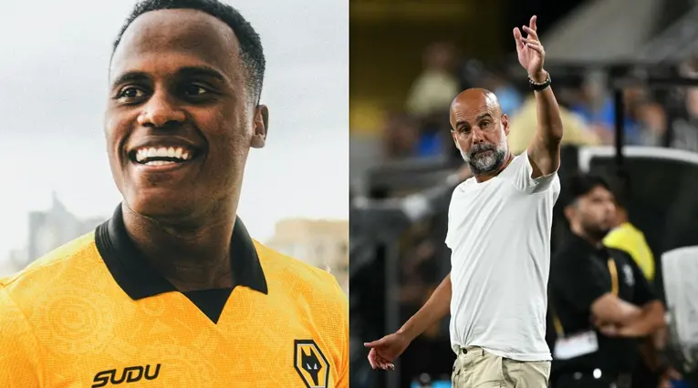 Jhon Arias y Pep Guardiola 