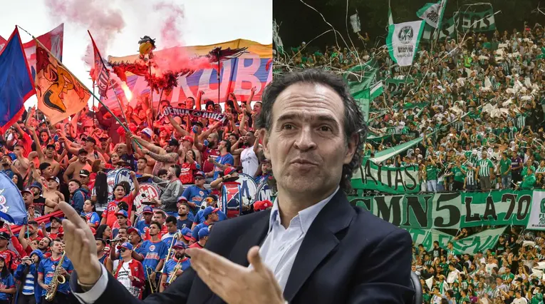 Federico Gutiérrez y las hinchadas de Medellín y Nacional