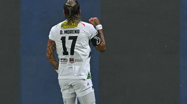 Dayro Moreno con Once Caldas en la Copa Sudamericana
