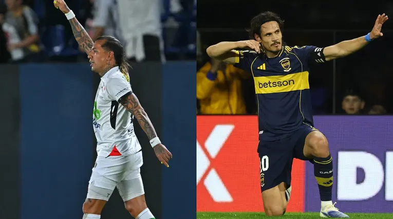 Dayro Moreno y Edinson Cavani