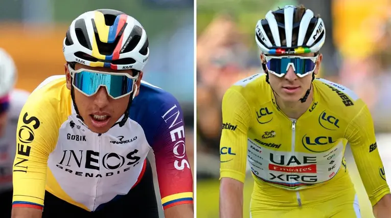 Egan Bernal y Tadej Pogacar, ciclistas