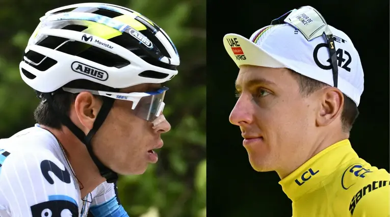 Einer Rubio y Tadej Pogacar