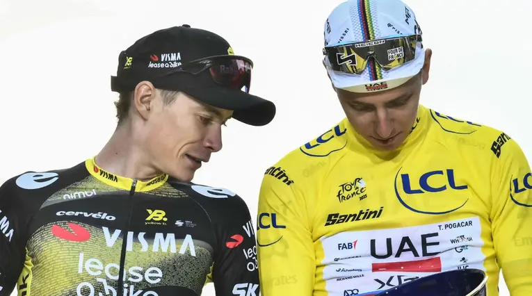 Jonas Vingegaard y Tadej Pogacar