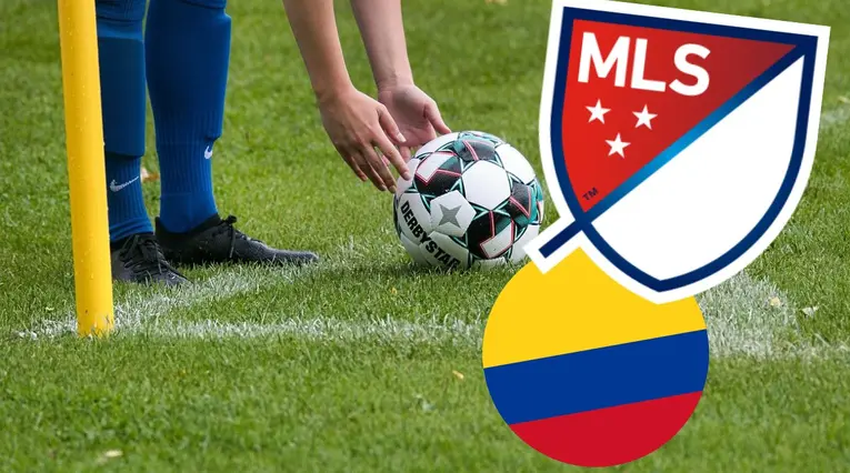 Futbolista y logo de la MLS