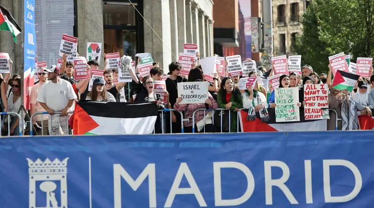 Protestas en la última etapa de la Vuelta a España 2025
