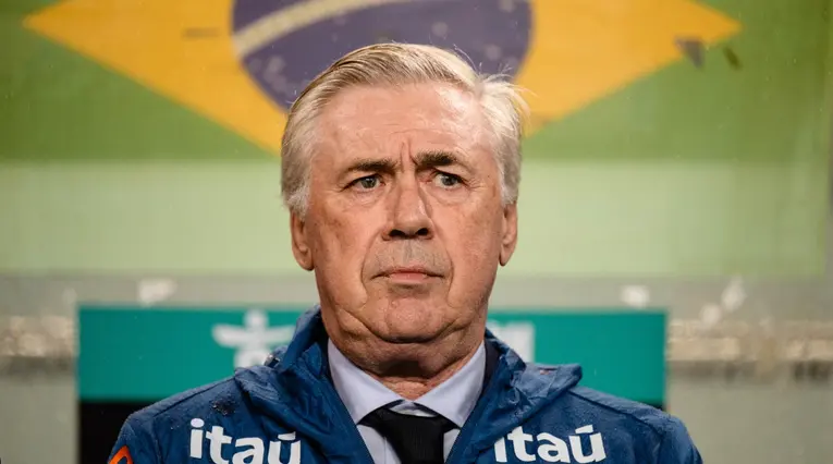 Carlo Ancelotti con la selección de Brasil