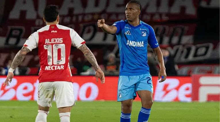 Millonarios se queda con 10 ante Santa Fe