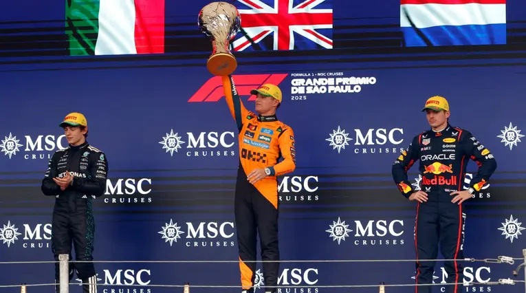 Lando Norris ganó el GP de Brasil