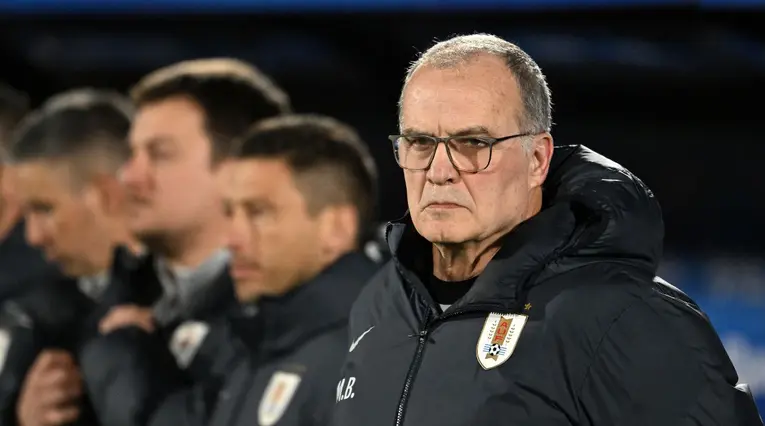 Marcelo Bielsa con la selección de Uruguay