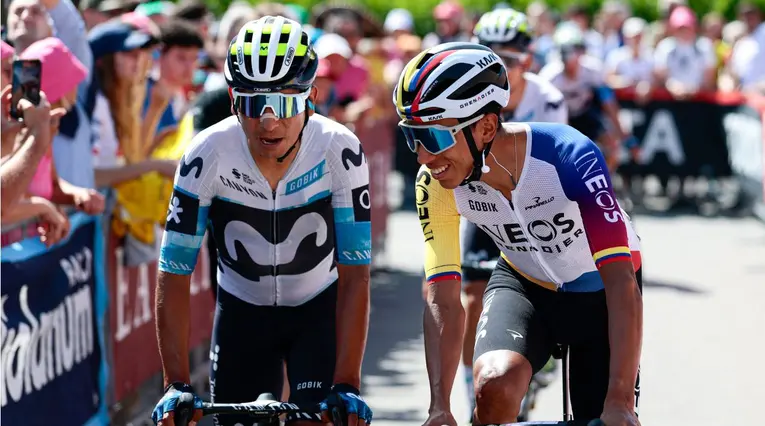 Nairo Quintana y Egan Bernal