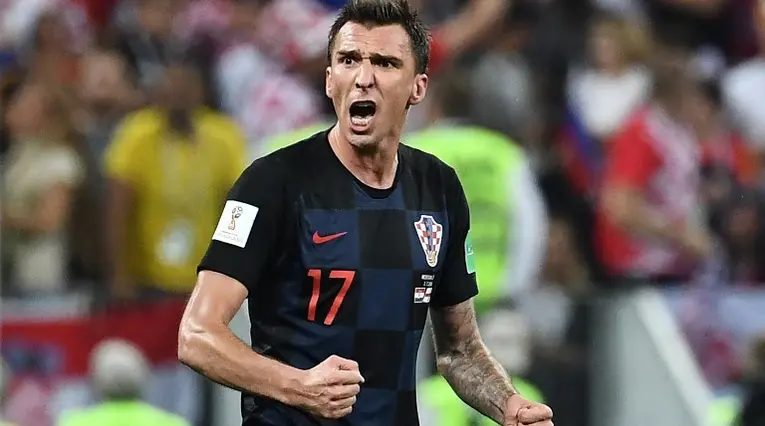 Mandžukić celebrando el gol en el tiempo suplementario de la semifinales ante Inglaterra.