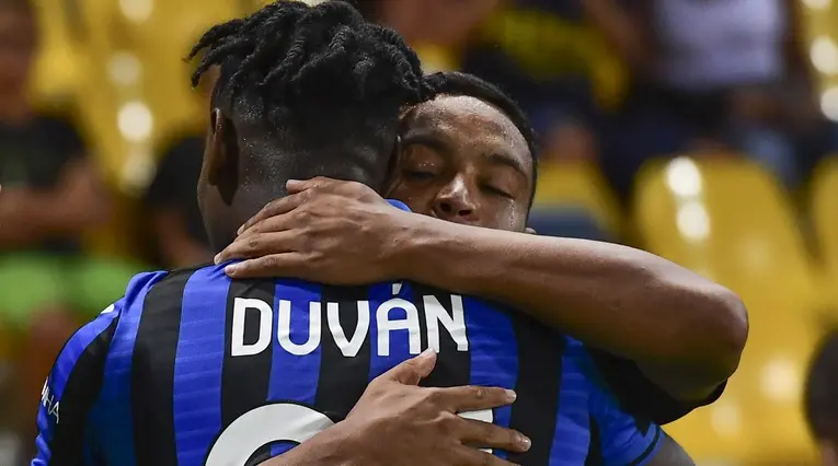Duván Zapata y Luis Fernando Muriel en Atalanta