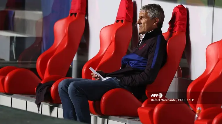 Quique Setién, técnico del Barcelona