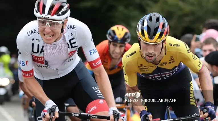 Tadej Pogacar y Primoz Roglic